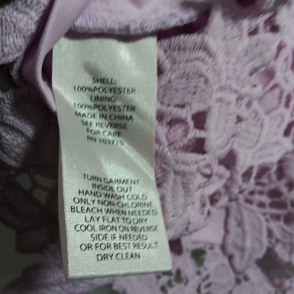 Nanette Lepore Sugar Plum Sleeveless Lace Trim Top Easter Spring Size XL - Picture 9 of 11